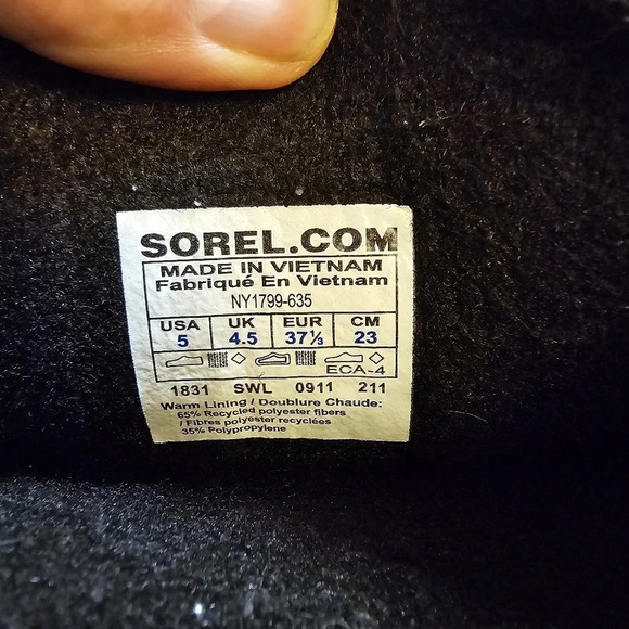 Sorel Winter Snow Boots Insulated Drawstring Purple Pink Size 5 - Picture 8 of 13